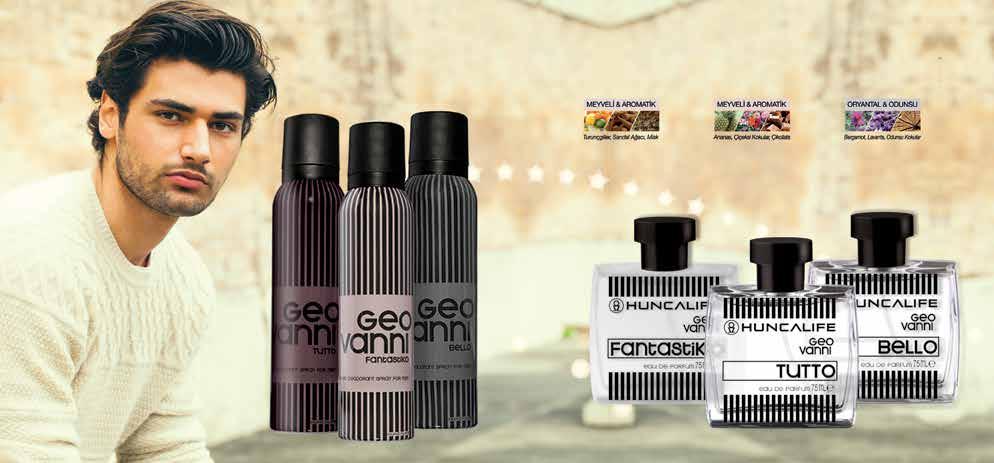 06 - Geovanni Tutto Erkek Deodorant - 50 ml. 07 - Geovanni Fantastiko Erkek Deodorant - 50 ml. 05 - Geovanni Bello Erkek Deodorant - 50 ml. Kural tanımayan erkeklerin tercihi Geovanni!