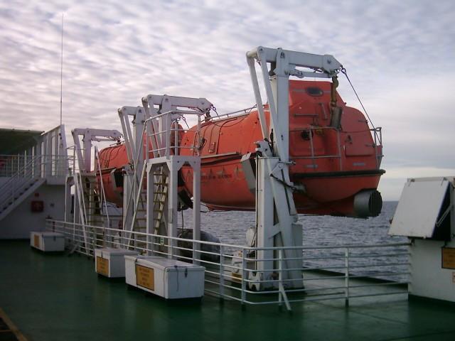 Şekil 7,1 Palangalı Mataforalı İndirme Sistemi 7.1.2 Kızaklı Mataforalı İndirme Sistemi Kızaklı mataforalı indirme sistemi büyük ve açık tip can filikalarının denize indirilmesinde kullanılan bir indirme sistemidir.