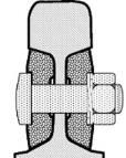 Rayların birbiri ile bağlantısı - vidalanmış -Rail connections - bolted- Normal ve daha düşük hızlarda seyir (v<160