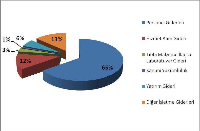 ilaç ve laboratuar gideri, 8.511.563 TL kanuni yükümlülüklerden, 59.167.853 TL Yatırım Giderlerinden, 135.861.413 TL ise Diğer İşletme Giderlerinden oluşmaktadır.