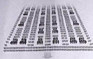 39 Diktörtgen Tertiplenme (Rectangle Shape Formation: 矩形阵 ): İçerisinde birçok Qu ( 曲 )hattından oluşan ve ortasında tüm birliği sevk ve idare edebilen komuta merkezinin olduğu kare veya dikdörtgen