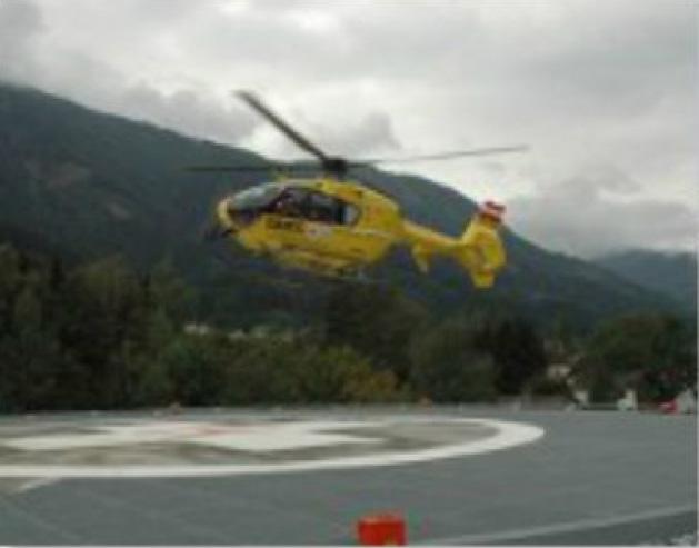 rottenmann hastanesi helikopter pisti Hastane binasının çatısına çelik strüktürlü bir helikopter pisti projesi.