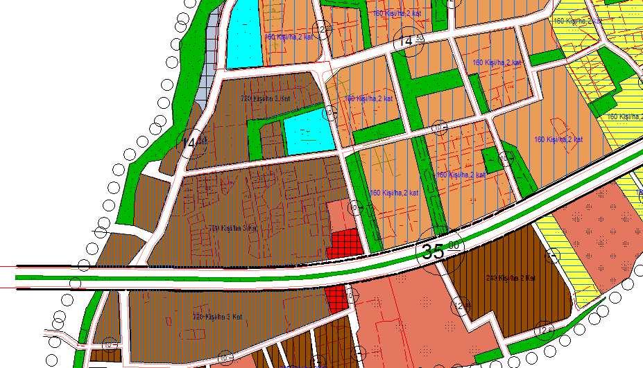 planlama alanı Şekil 2:Çevre Düzeni İmar Planı Onanlı 1/