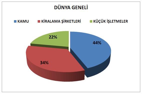 13 Sektörlere Göre Dağılımı Dünyada Yük Vagonlarının (*) % 44