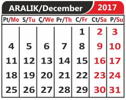 Sayfa ARALIK 2 iģgünü - 2 9 Aralık Mevlana Haftası 2-03 Aralık Dünya Engelliler Günü 3-05 Aralık Türk Kadınına Seçme ve Seçilme Hakkının VeriliĢi - 3 9 Aralık Vakıf Haftası 5-0 -5 Aralık Ġnsan