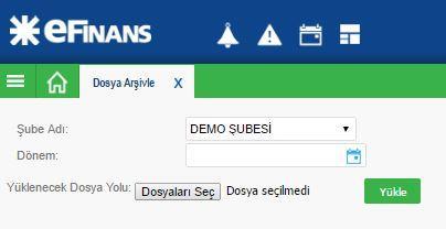 2.3 Saklama İşlemleri Arşiv" ekranında, Dosya Arşivle ve Dosya İndir ve Dosya Arşiv Listele bölümleri bulunmaktadır. Şekil 42 Saklama İşlemleri Menüsü 2.3.1 Dosya