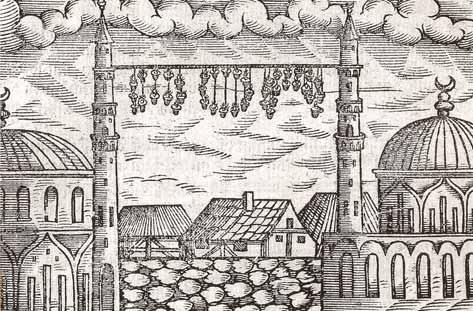 MÜSLÜMAN İ STANBUL A MAHSUS Bİ R GELENEK: MAHYA XVI. yüzyıl sonlarında İstanbul u ziyaret eden Schweigger in seyahatnamesinde bir mahya çizimi-gravürü de yer alıyor.