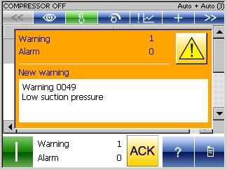 5.2 Arızalar ve uyarı mesajları Uyarılar 5.2. Uyarı penceresi Res.34: Uyarı mesajı İpucu! Bir uyarı meydana geldiğinde ekranda uyarı nedenini gösteren bir pencere görünür.