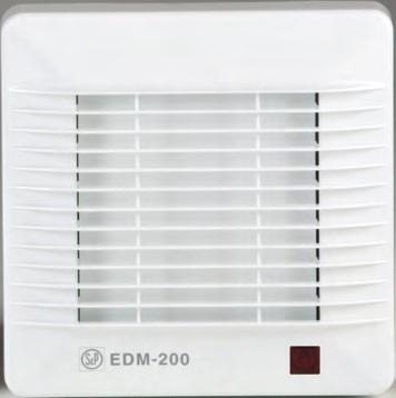 MİNİ AKSİYAL FANLAR (BANYO, WC FANLARI) FANS EDM-200 Serisi Yaklaşık 180m³/h hava debisine sahip 120mm çapında yuvarlak kanala bağlanabilir aksiyal egzoz fanlarıdır. ile üretilmiştir.