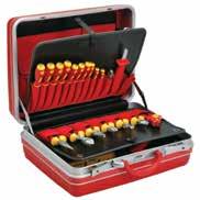 KLAUKE El Aletleri - Mekanik El Aletleri VDE Alet Çantası, 28 parça Özellikler Sert kaplamalı alet çantası, kırmızı 28 aletten oluşur, DIN EN 60900 e göre kısmen VDE testinden geçmiş aletler Ürün