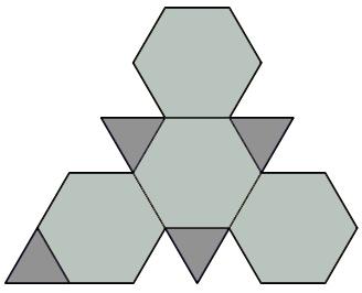 104 4.2. Yarı Düzenli Çokyüzlüler (Arşimet Katıları) İçin Geometrik Biçimlenmeler 4.2.1. Köşeleri kesilmiş dörtyüzlü (truncated tetrahedron) Köşeleri kesilmiş dörtyüzlü, birbirine eşit üç adet altıgen ile dört adet eşkenar üçgenin birleşmesinden oluşan bir geometrik şekildir.