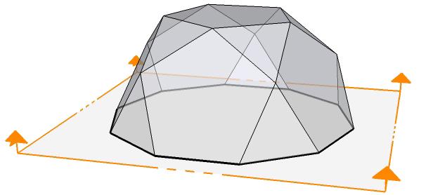 134 Şekil 4.88. İkosidodekahedronun yatay eksende kesilerek üst kısmının ayrılması Şekil 4.89.