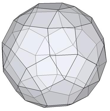145 Geçici yapı kullanımına adaptasyonu Rombikosidodekahedronun tek başına kullanıldığında yüksekliği fazla olan bir yapı oluşmaktadır (Şekil 4.110)