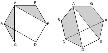 11 Bütün düzenli çokgenlerin merkez noktalarıyla köşeleri birleştirildiğinde, kenar veya köşe sayısı kadar üçgen elde edilir. Düzgün altıgende bu üçgenler eşkenar üçgenlerdir.