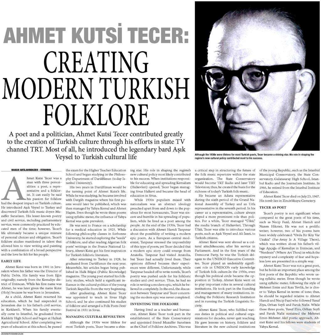 CREATING MODERN TURKUSH FOLKORE Yayın Adı : Daily Sabah Periyod