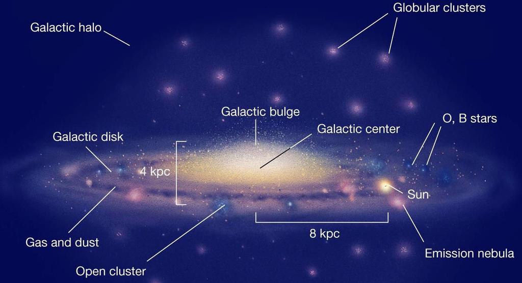 Hubble Gökada Sınıflaması Sarmal gökadalar: Bileşenleri Samanyolu