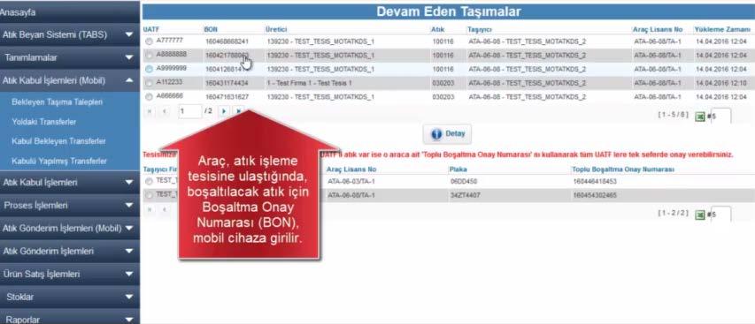 Geri Kazanım Tesisi / Geçici Depolama Alanı Atık Kabul İşlemleri