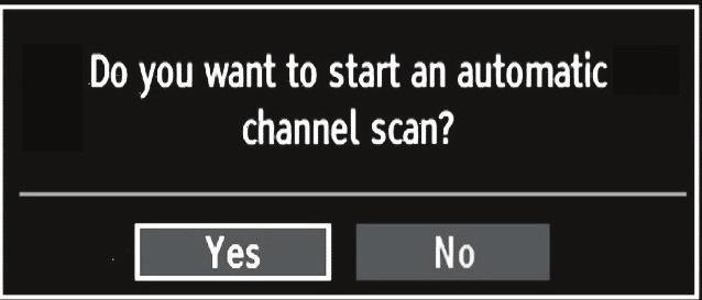 First, the language selection screen will be displayed: To select the Yes or No option, highlight the item by using or buttons and press OK button.