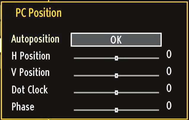 Contrast, Brightness, Colour, Colour Temp and Picture Zoom settings in this menu are identical to settings defi ned in TV picture menu under Main Menu System.