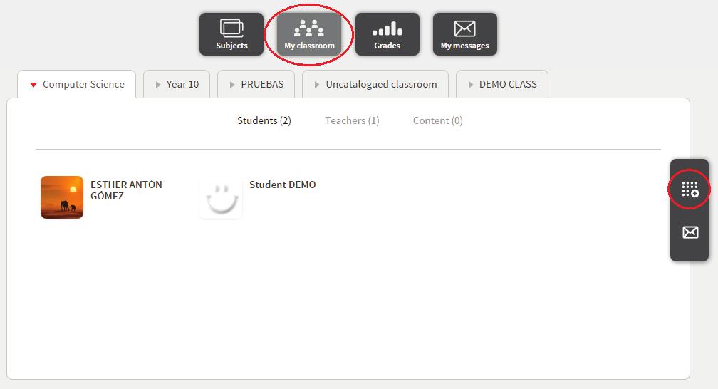Öğrenci My Classroom (Sınıfım) sekmesi içerisindeyken öğretmeninin vermiş olduğu ilgili sınıf kodunu kullanabilir.