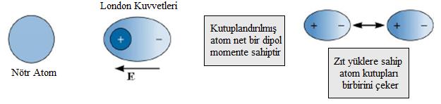 Van Der Waals Bağları: Moleküllerin veya atom gruplarının zayıf Elektrostatik çekimlerle bir araya gelmesini sağlayan bağ türüdür.