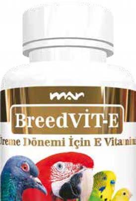 BreedVİT-E Üreme Dönemi İçin E Vitamini (Güvercinler, Kafes kuşları ve Sürüngenler İçin) 8698931091116 BreedVİT-E, E vitamini ile