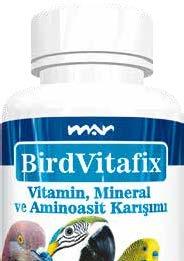 BirdVitafix üreme sırasında, hastalıklarda, tüy dökümünde, yarışma öncesinde ve sonrasında, sergi gösterileri sırasında, stres problemlerinde kuşların dirençlerini arttıran bir