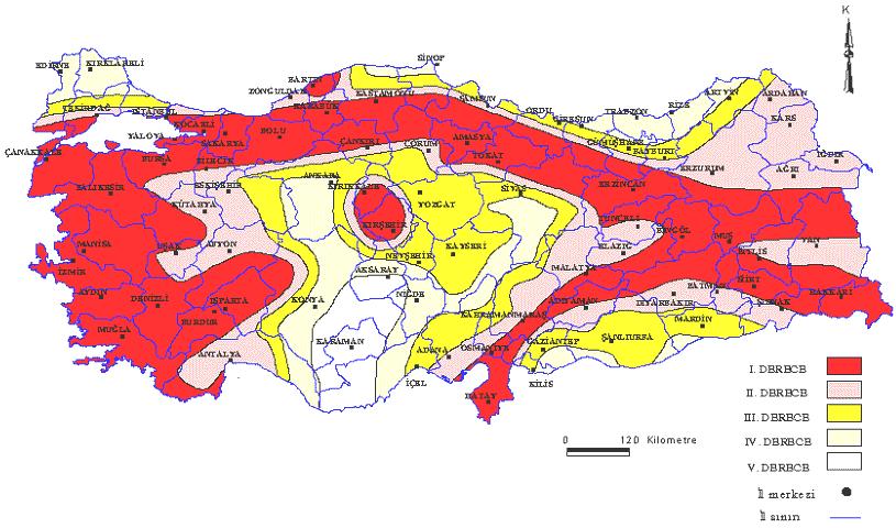 ÖLÇEK KAVRAMI 1/1 000 000 ölçekli Türkiye Deprem