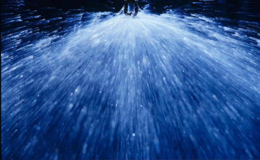 EconAqua Su Sisisnin soğutma ve söndürme etkisi Fiziksel kurallara dayanır: Konvansiyonel sprinkler sistemi Su tanecik çapı > 1 mm surface of all drops