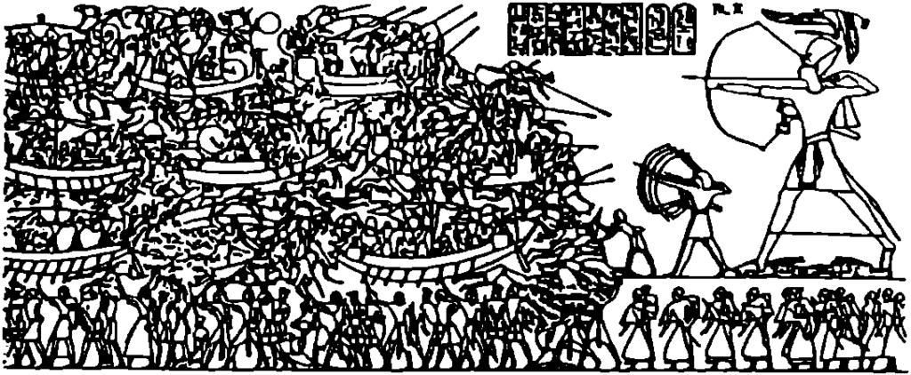 İns11no, lıı111111 S11v11şl11rı 23 Şekil 3 duğunu yazmıştır; çünkü "Amon-Ra düşmanların peşine düşmüştü; onları yok ediyordu.