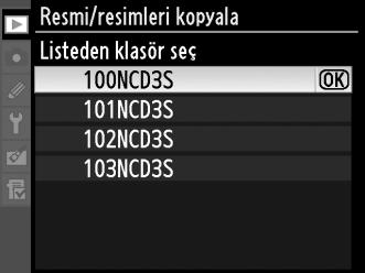 4 Ek resimleri seçin. Resimleri vurgulayın ve seçmek veya seçimi kaldırmak için çoklu seçicinin merkezine basın (vurgulanan fotoğrafı tam ekran görüntülemek için N düğmesine basın ve basılı tutun).