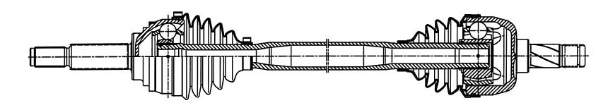Fig. Front-wheel output shaft of GKN Automotive.