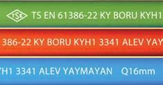 PE ELEKTRİK TESİSAT BORULARINDA RENK KAVRAMI Standardın 7.