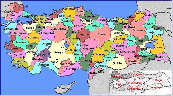 Harita.1 İl ve Bölgeler 2.1.2 Ekonomik ve Siyasal Yapı Türkiye 2004 yılı itibarıyla, gayrı safi milli gelir sıralamasında Dünyada 18. sırada yer almaktadır.