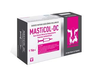 MASTİCOL-DC Kuru Dönem Meme İçi Süspansiyonu Masticol-DC Meme İçi Süspansiyon, krem renkli, kullanıma hazır, steril süspansiyon olup, 1 tüpde 250 mg.