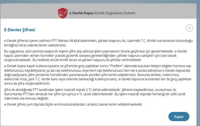 E-DEVLET ŞİFRENİZ OLMADAN