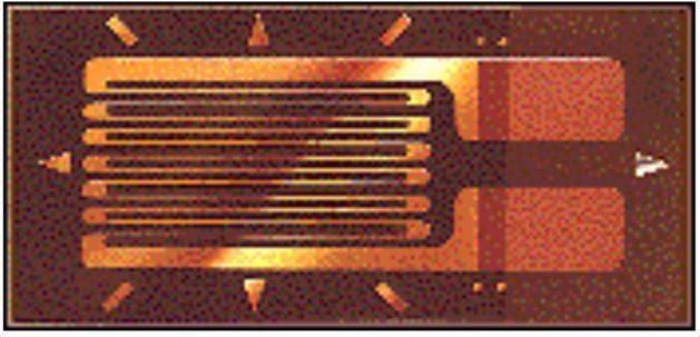 3.2.2. Strain Gauge (Şekil Değişikliği) Sensörler Şekil 3.3: Strain gagenin iç yapısı Şekil 3.