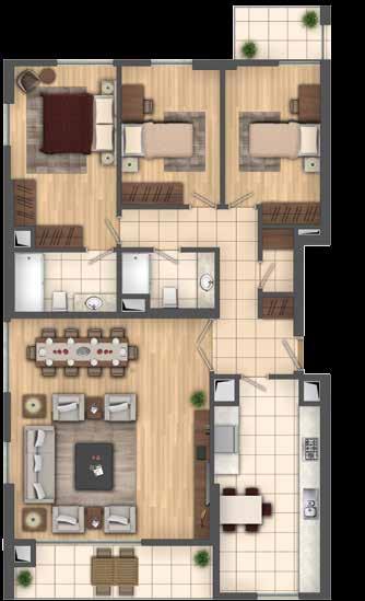 Odası :,8 m 0-Yatak Odası : 0,0 m -Yatak Odası : 0, m -Balkon :, m -Salon :, m -Mutfak :,8 m -Balkon :,9 m -Giriş+Koridor : 9,8 m -Çam.