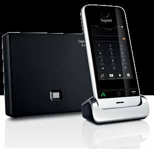 4 Kablosuz Telefonlar > Gigaset Kablosuz Telefonlar > Gigaset 5 Yenilikçi Gigaset SL910 ve Gigaset SL910 Gold, dokunmatik ekranlı telefonun sunduğu sezgisel navigasyon, adapte edilebilir araçlar ve