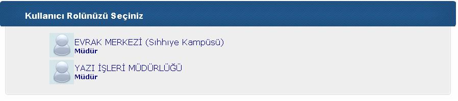 Kullanıcının, Kullanıcı adı ve Şifre bilgilerini girebileceği ekran açılır. Bu ekranda, Kullanıcı kodu bilgi alanına, kullanıcıya ait olan kullanıcı adı girilir.