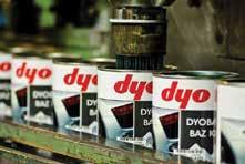 08 09 Şirket Profili Türkiye boya sektörünün öncüsü ve ilk markası olan Dyo Boya, küçük bir imalathanede başladığı faaliyetlerine bugün, üretim büyüklüğü ve pazar payı açısından lider olarak devam