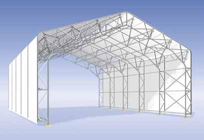 Hafif Çatı Elemanları Profil raylı hangar Bükülmez köşeler profil raylı çatı ile duvar elemanı arasında bağlantı parçası görevi yapar ve sistemde profil raylı hangarların kurulmasını