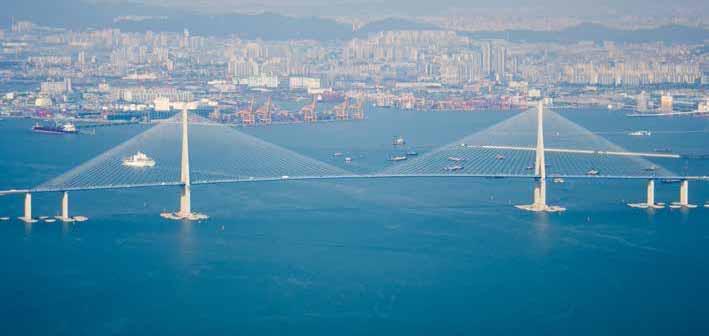 ARD Germe (Post-Tensioning) - OVM Incheon Köprüsü-Güney Kore Ard germe, betonu çekme kuvvetlerine karșı kuvvetlendirmek için, kullanılan yüksek dayanımlı çelik halatların beton dökümü ișleminden