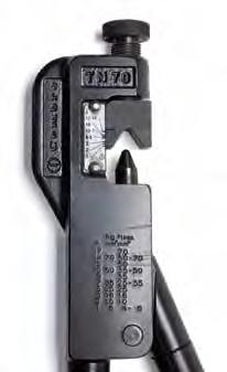 TN 70SE MEKANİK EL ALETLERİ TN SERİSİ A-M Cu SKP kablo pabuçlarını ve izolesiz L-M ve L-P ek muflarını sıkmak için uygun profesyonel mekanik el aleti.. Tavlanmış çelik sıkma çeneleri.