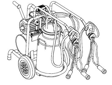 Boyutlar (cm) : 620x1000x940 Ağırlık (kg) : 63 Yedek parça çizimi BS4 X Keçi-Koyun Sağma Makinaları 152318003 BS4 KC X Keçi Sağma Makinası 152316003 BS4 KY X Koyun Sağma Makinası Tip : BS4 KC-KY X