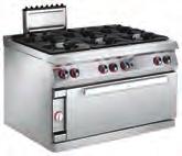 Ovens in stainless steel AISI430 with removable stainless steel guides and thermostat.