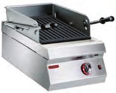 PİŞİRME ÜNİTELERİ / Cooking Units Döküm Izgaralar Grills 900 Serisi / 900 Series 090GRG 190GRG 190GRE 18/10 Paslanmaz çelik yüzey, 20/10 mm kalınlık. Pik döküm ızgara.