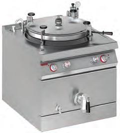 Counter-balanced lid hinged at rear (autoclave models with clamp).