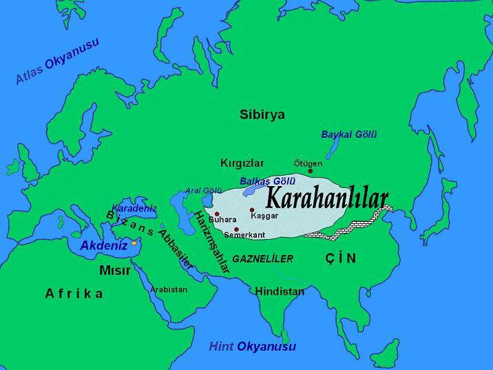 3. KARAHANLILAR ( 840 1212) Karahanlı Devleti, 840-1212 yılları arasında Orta Asya ve günümüz Doğu Türkistan toprakları üzerinde hüküm sürmüş bir Türk devletidir.