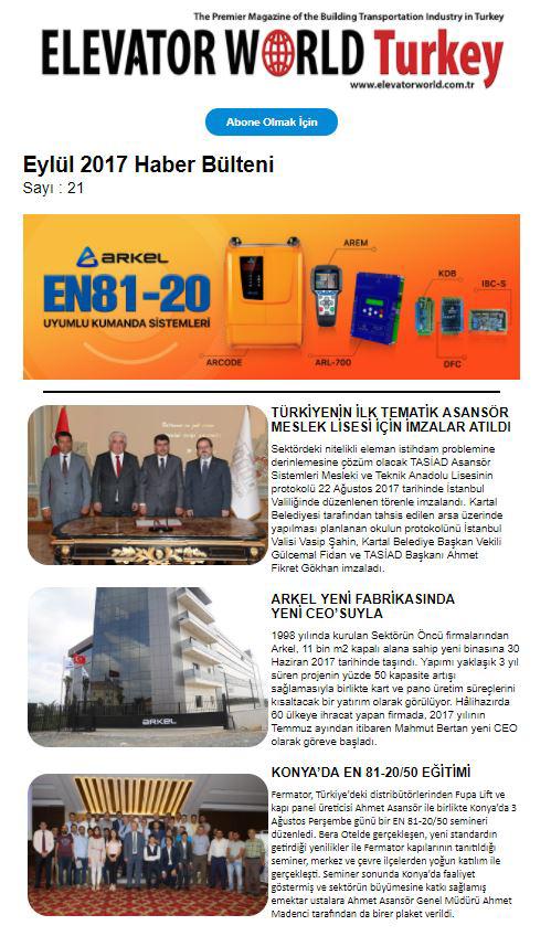 000 Yurtdışı 5.000 ELEVATOR WORlD TURKEY e, daha düşük bütçelerle reklam vermek isteyen şirketlere uygun fiyatlı iki seçenek sunuyor.